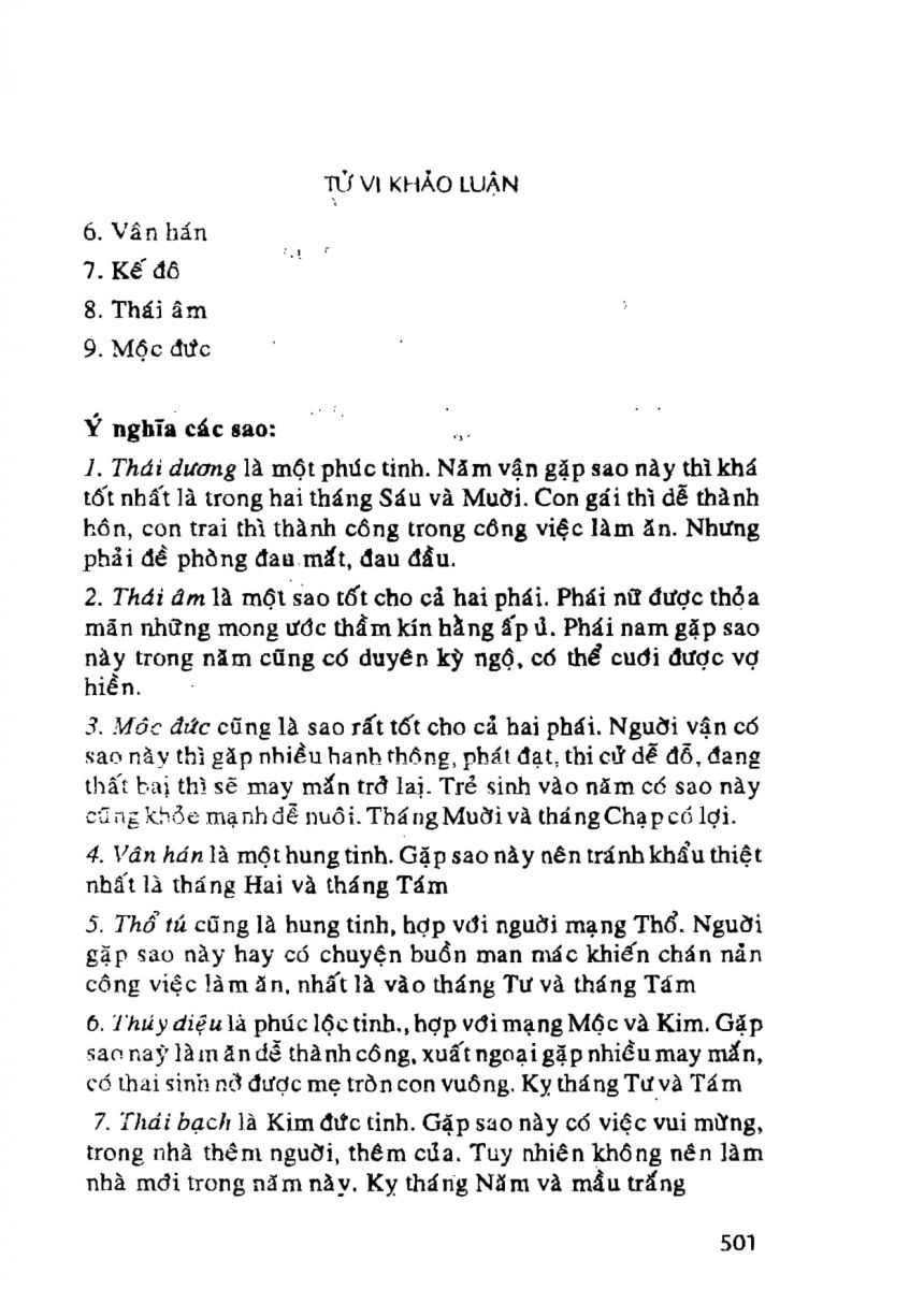 Tử Vi Khảo Luận - 501