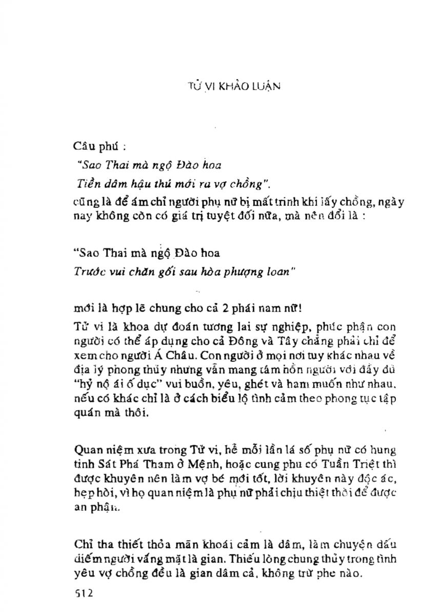 Tử Vi Khảo Luận - 512