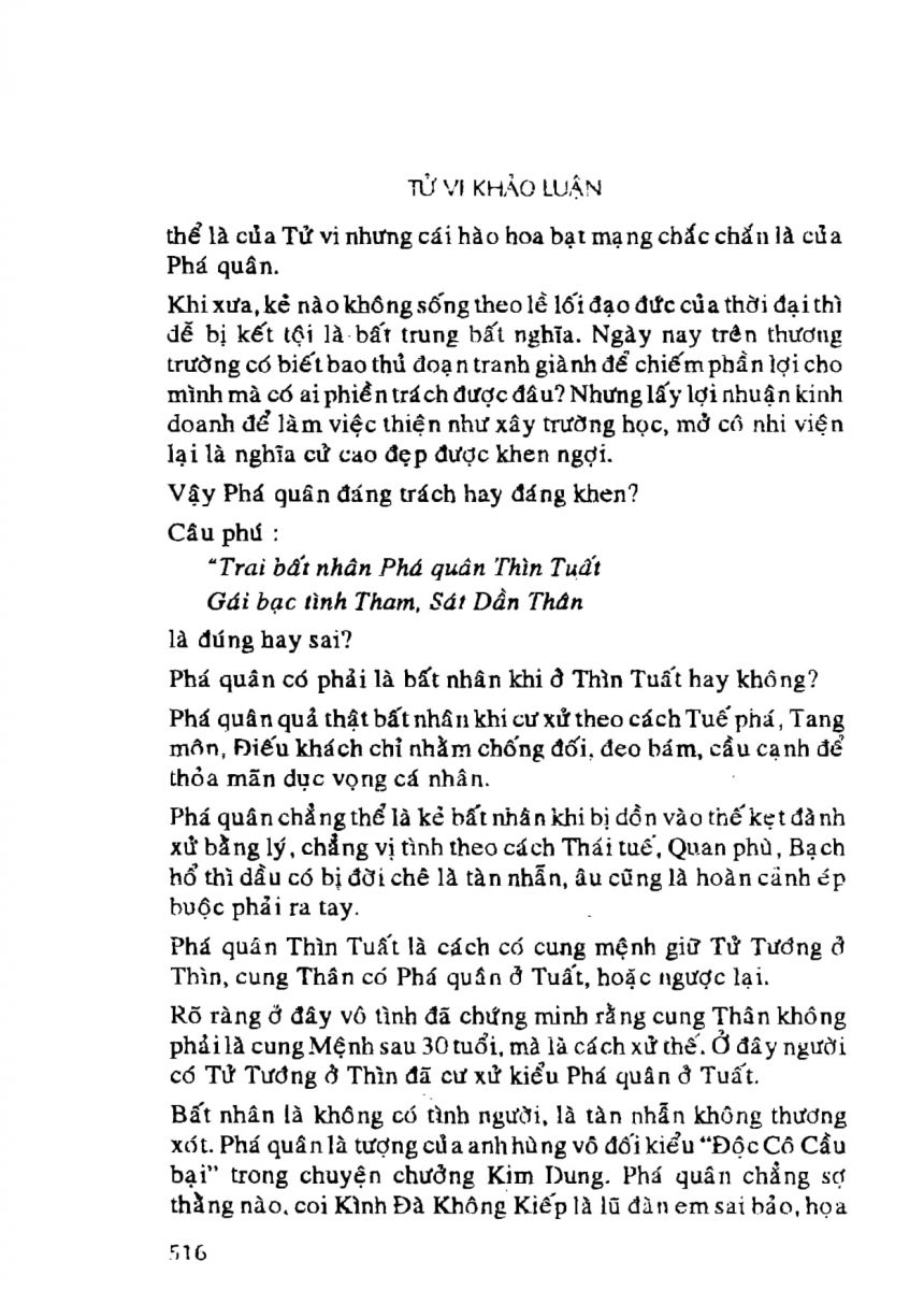 Tử Vi Khảo Luận - 516