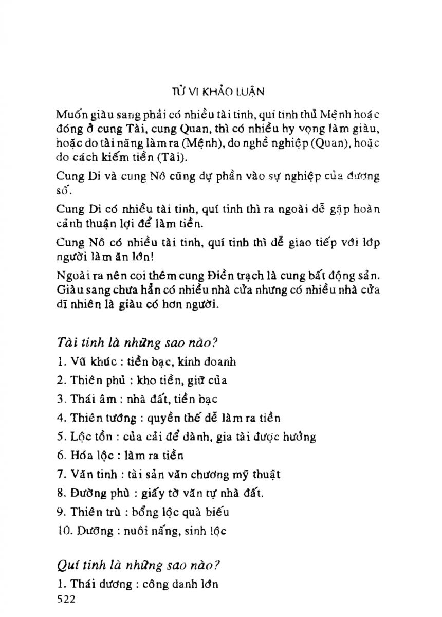 Tử Vi Khảo Luận - 522