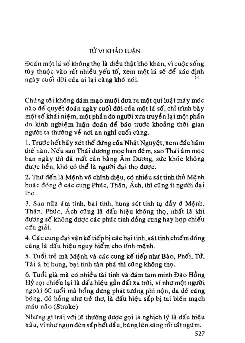 Tử Vi Khảo Luận - 527