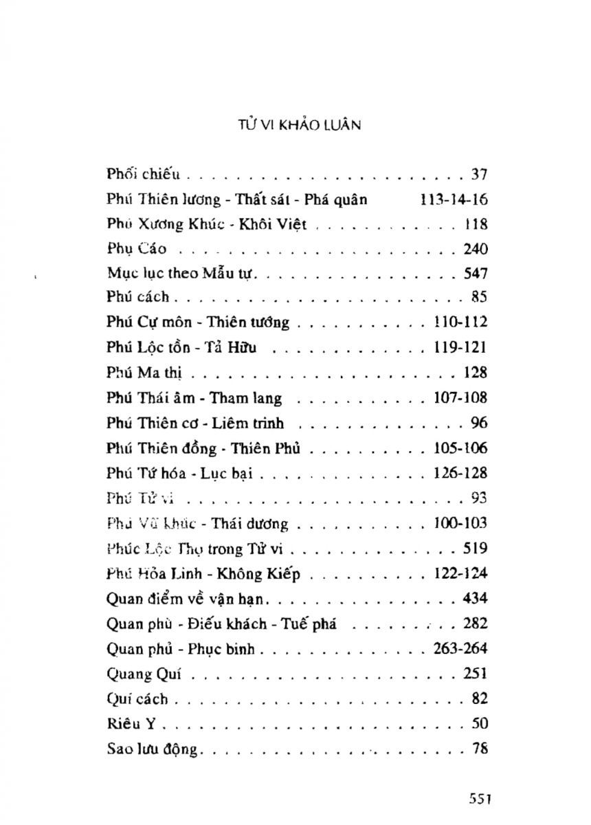 Tử Vi Khảo Luận - 551