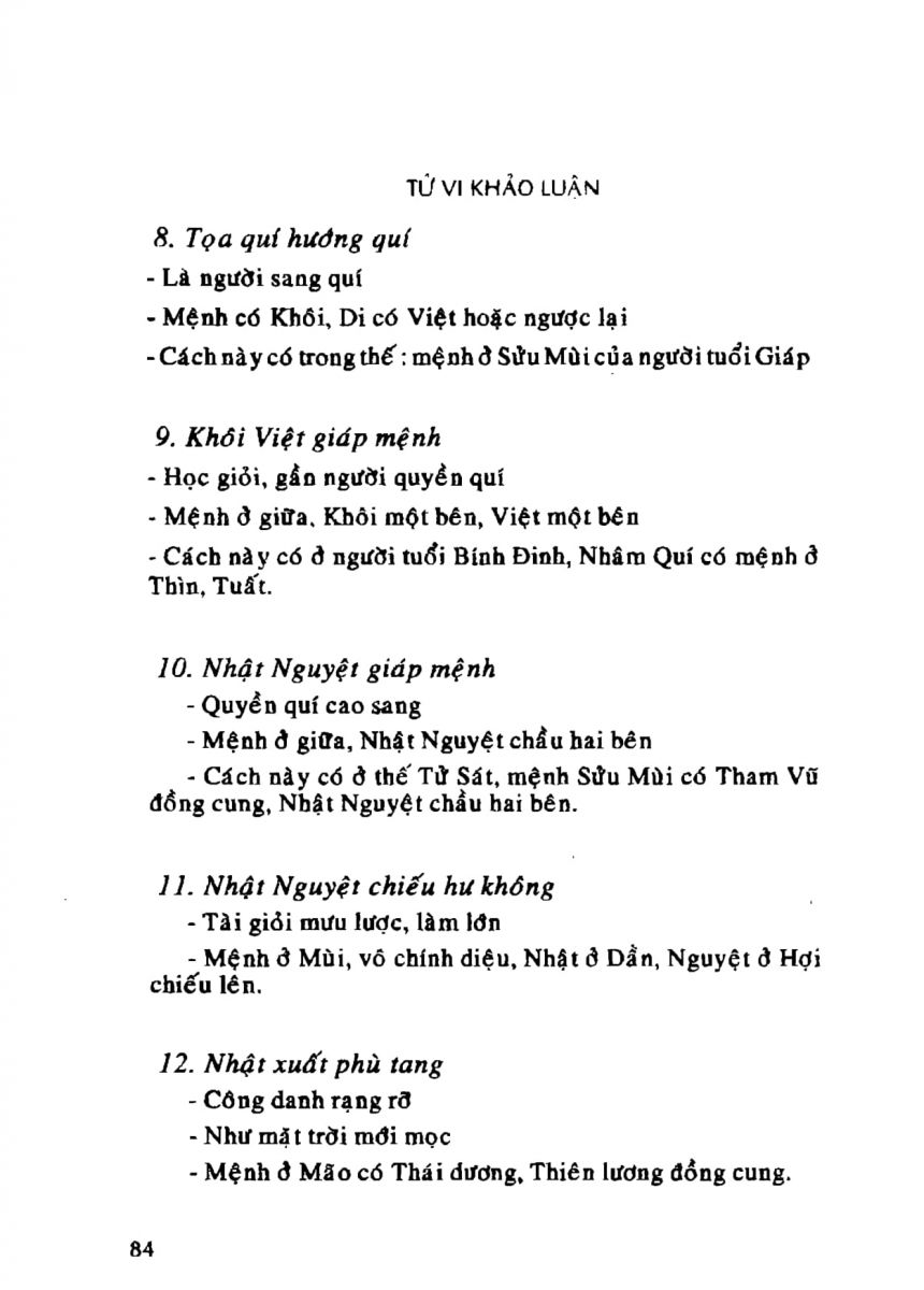 Tử Vi Khảo Luận - 84