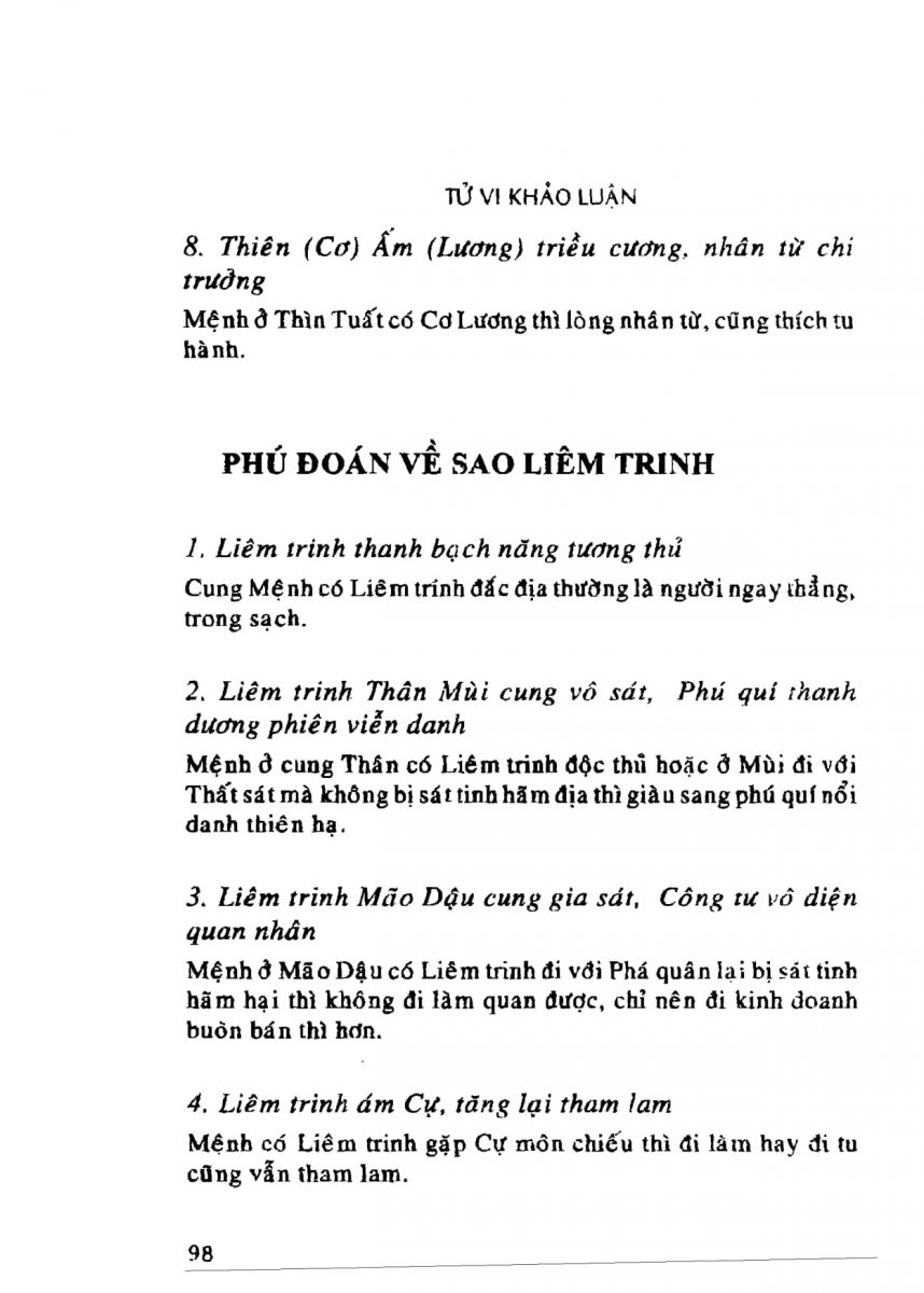 Tử Vi Khảo Luận - 98