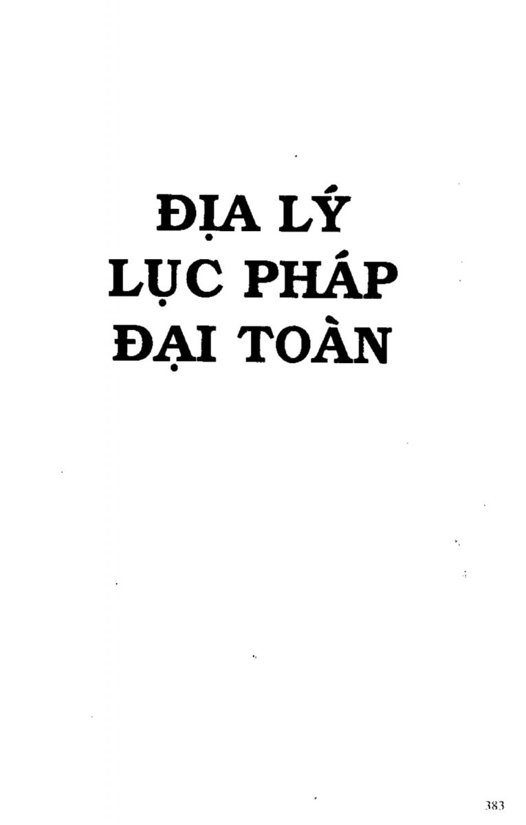 Địa Lý Toàn Thư Tập 1 - 383