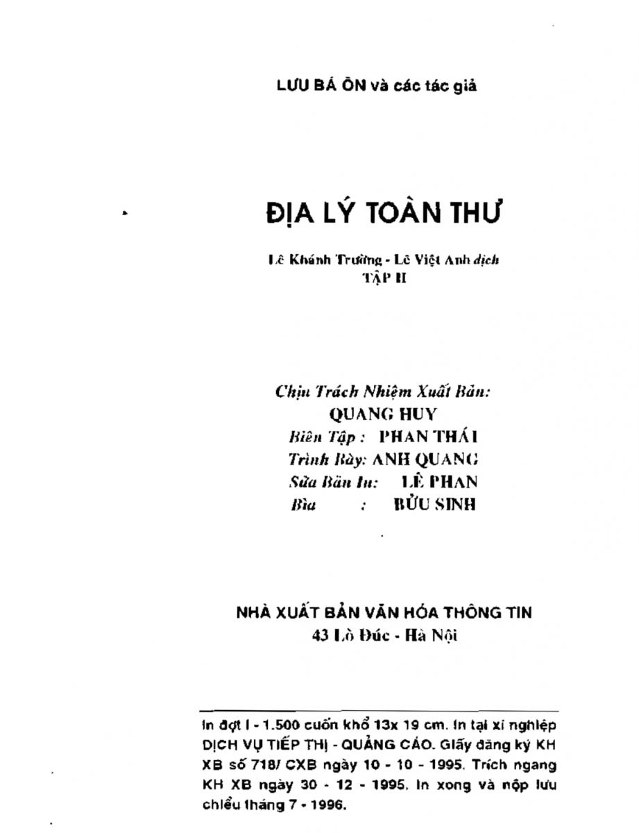 Địa Lý Toàn Thư Tập 2 - 376