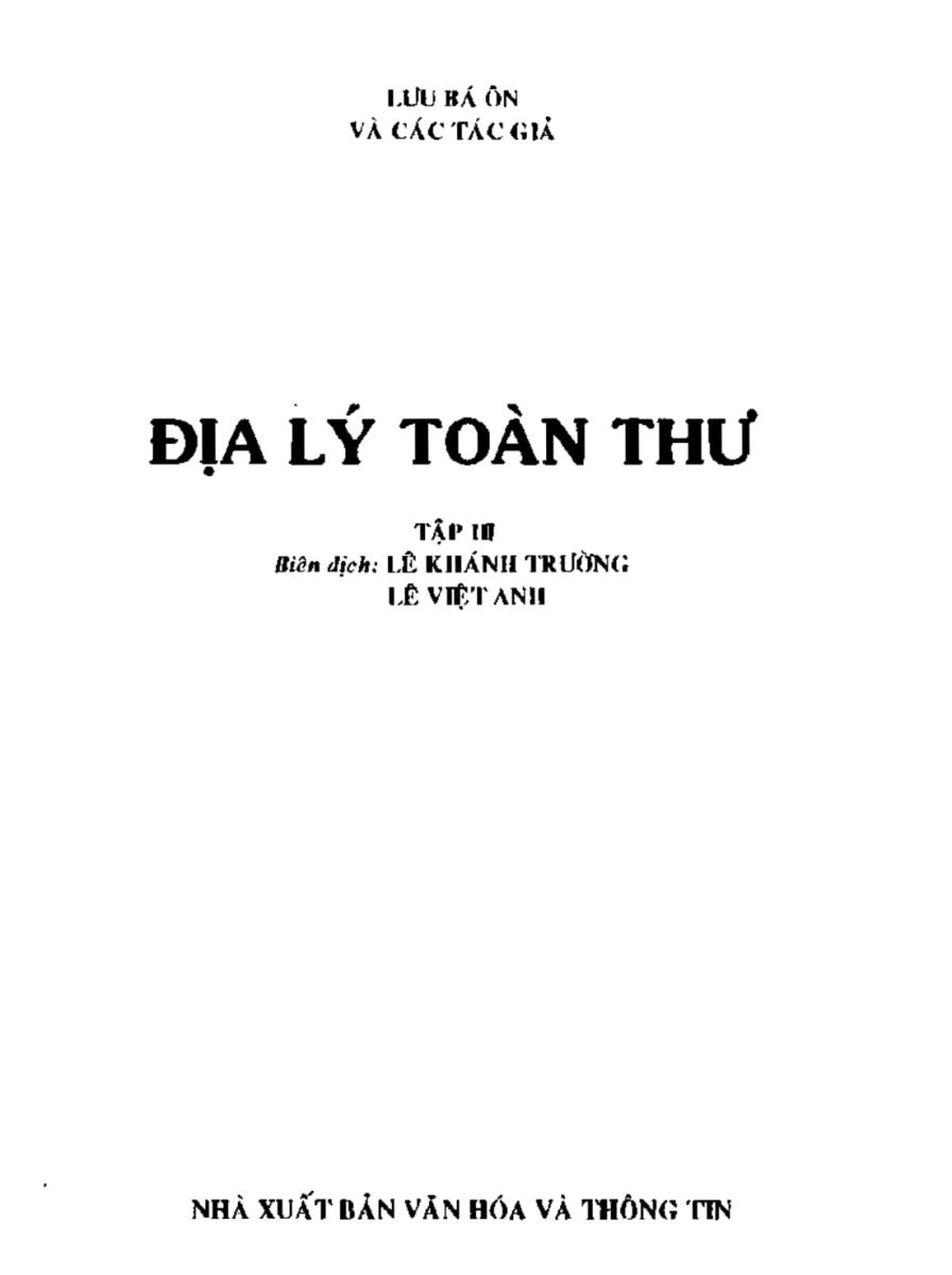 Địa Lý Toàn Thư Tập 3 - 2