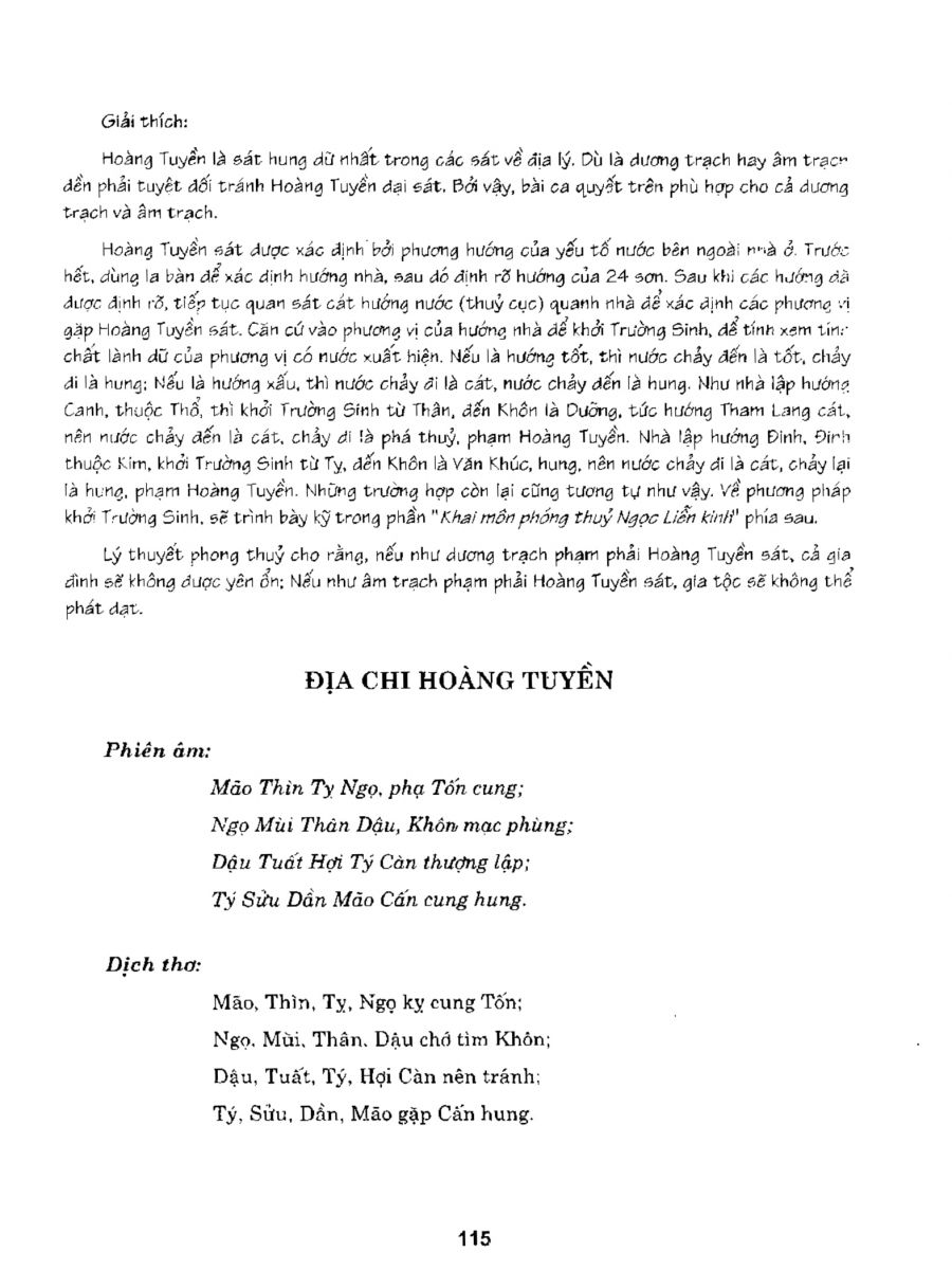 Bát Trạch Minh Kính - 115