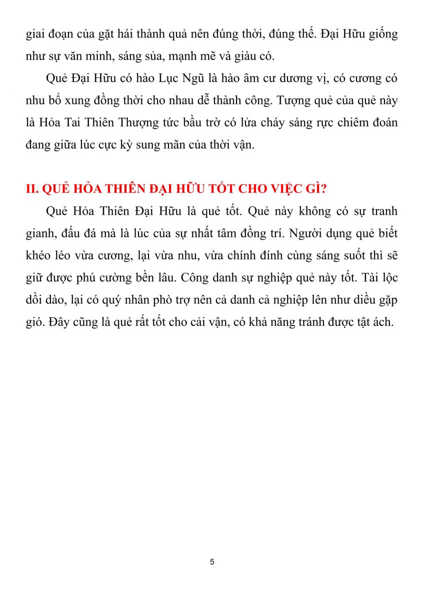 Quẻ 14 - Hỏa Thiên Đại Hữu - 5